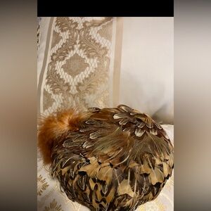 Genuine gorgeous peacock hat. Vintage but never worn.